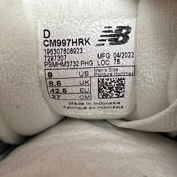 2022 New Balance 997 Light Aluminum / Team Away Grey 3M Reflective CM997HRK - Picture 7 of 14